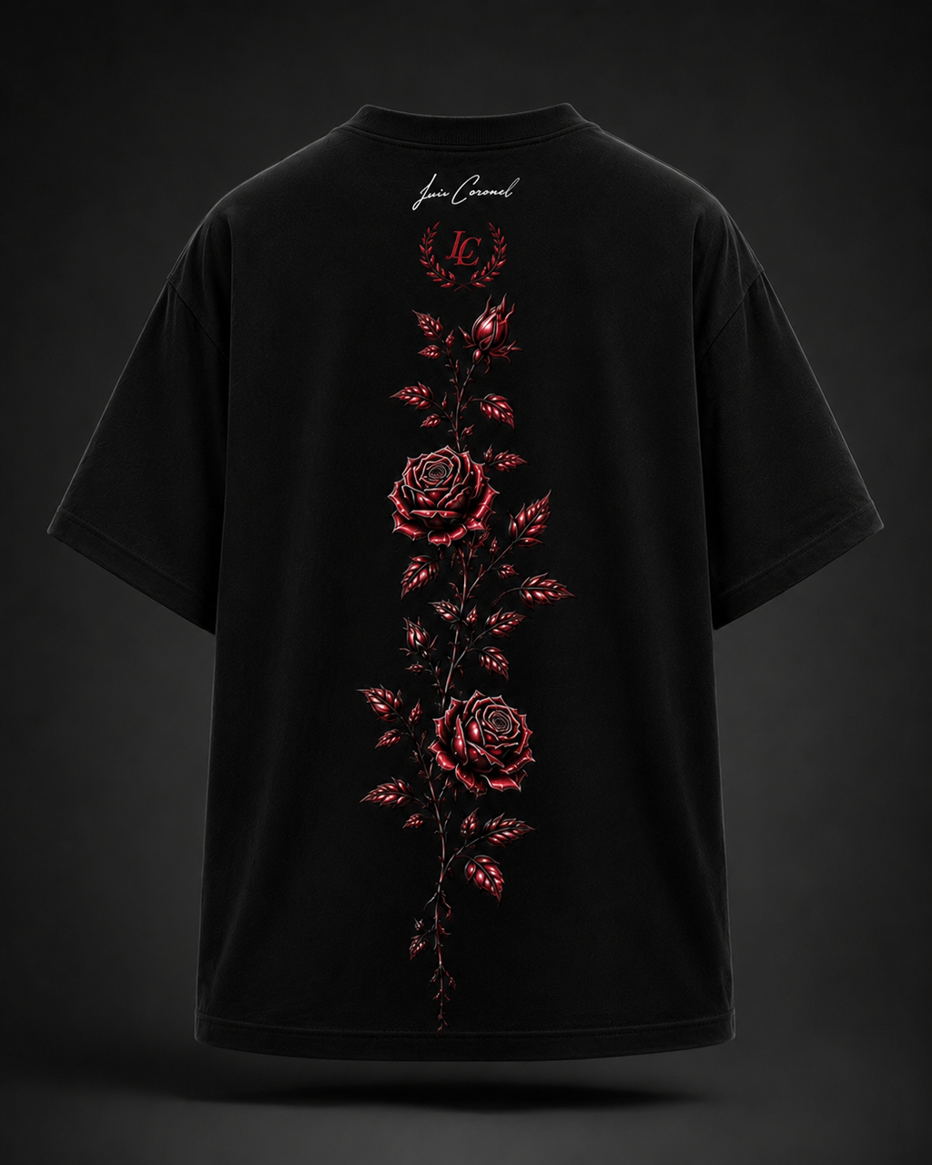 Pre-Order – Luis Coronel Heart & Roses Black T-Shirt