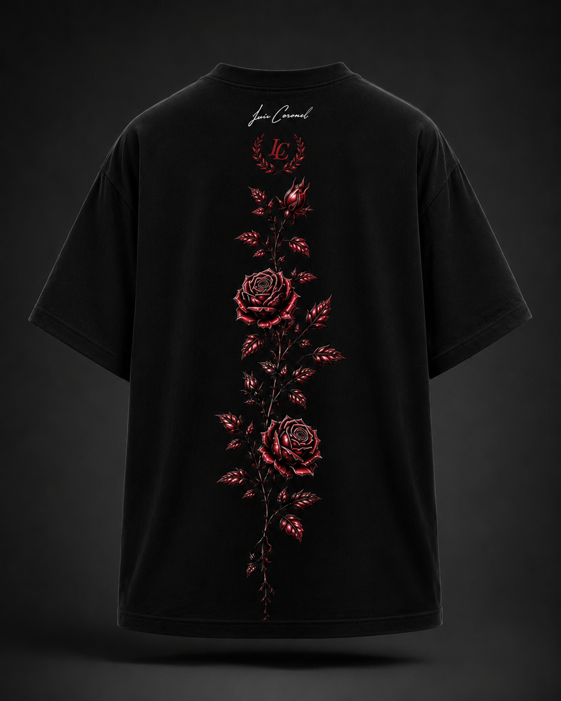 Pre-Order – Luis Coronel Heart & Roses Black T-Shirt